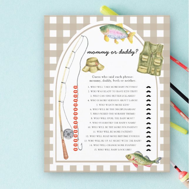 Mamma eller pappa Fisherman babyduschspel (Skapare uppladdad)