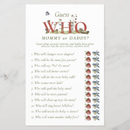 Mamma eller pappa Game Wildblomma Strawberry Showe Flygblad