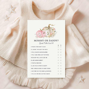 Mamma eller pappa Girl Fall Baby Shower Game