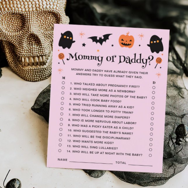 Mamma eller pappa Halloween Witchy Baby Shower-spe (Skapare uppladdad)