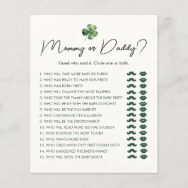Mamma eller pappa St. Patrick's Day Baby Shower Ga