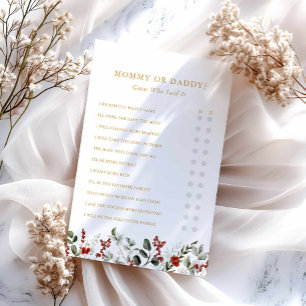 Mamma eller Pappa Winter Baby Shower-spel