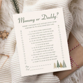 Mamma eller Pappa Winter Baby Shower-spel
