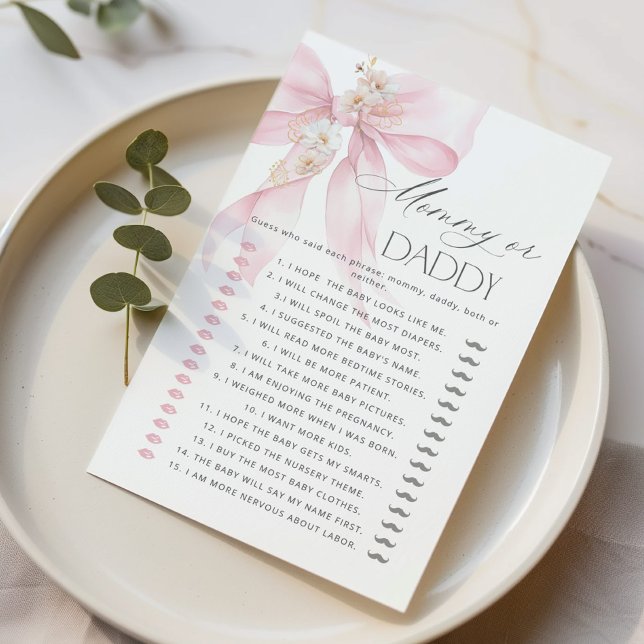 Mamma eller Rosa Bow Gissa Vem Blommigt-spel (Skapare uppladdad)