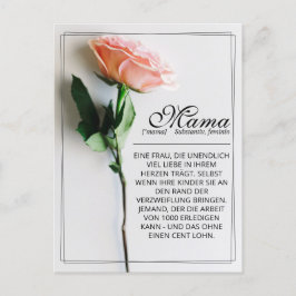 Mamma – Enkelt Oersättlig | Klassisk Kort - Rosa M