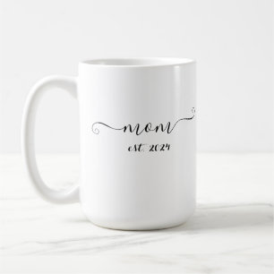 mamma est. 2024 Elegant Gift för framtida Mamma Kaffemugg