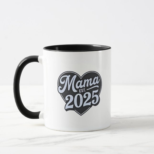 MAMMA est 2025 Gravid Mors dag Mamma ska Mugg (Vänster)