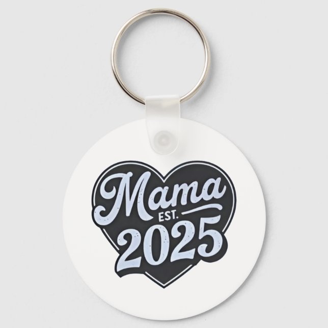 MAMMA est 2025 Gravid Mors dag Mamma ska Nyckelring (Framsida)