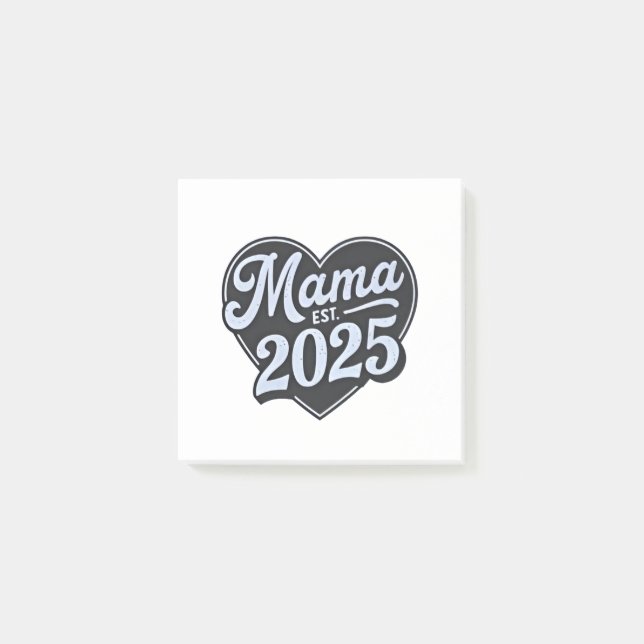 MAMMA est 2025 Gravid Mors dag Mamma ska Post-it Block (Framsida)