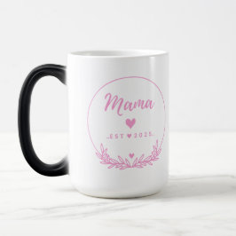 Mamma Est.2025 t-shirt -Mammagåva Rosa Minimal - Magisk Mugg