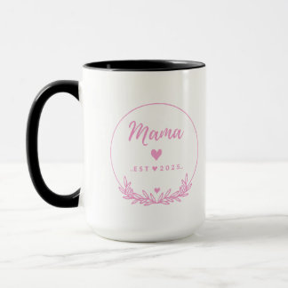 Mamma Est.2025 t-shirt -Morpresent Rosa Minimal - Mugg