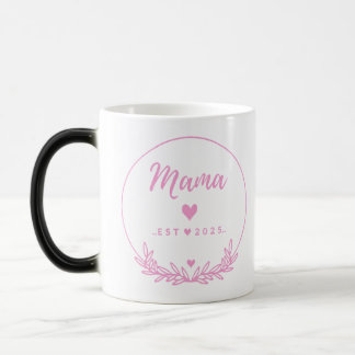 Mamma Est.2025 tröja -Mor present Rosa Minimal - Magisk Mugg