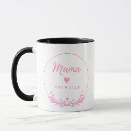 Mamma Est.2025 tröja -Mor present Rosa Minimal - Mugg