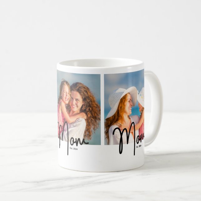 Mamma Est. 3 Foto Present  Kaffemugg (Framsida höger)