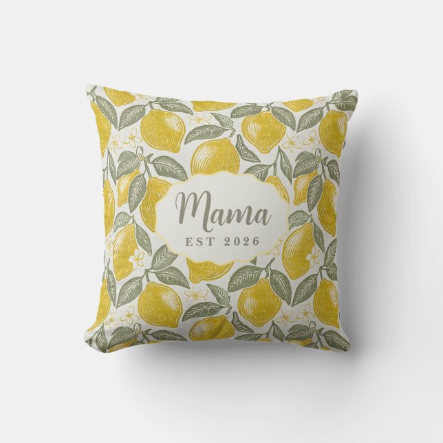 Mamma Est Amalfi-kust Citroner Kuddcover Kudde (Framsida)
