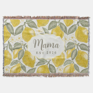 Mamma Est Amalfi-kustens citroner vävda Filt