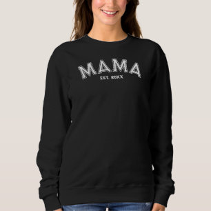 Mamma Est. Anpassningsbar År Vita idrotten Stil Lo T Shirt