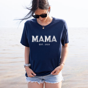 Mamma EST Anpassningsbar Gift för Mamma T Shirt