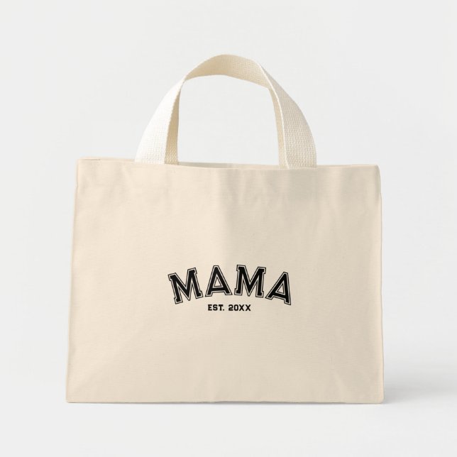 Mamma Est. Anpassningsbarna År Svarta idrotten Sti Mini Tygkasse (Framsidan)