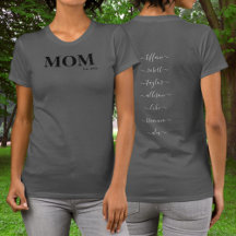 Mamma Est År Barn Namn Svart Familj Typografi