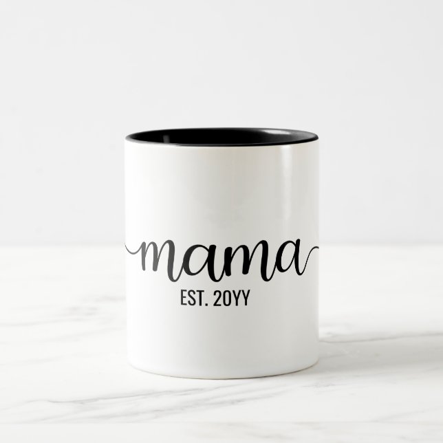Mamma Est, Mamma, Elegant Gifts for Mamma Två-Tonad Mugg (Center)