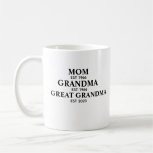 Mamma est. Mormor est,Underbar mormor Est grumpy Kaffemugg