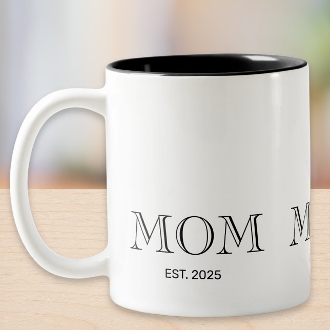 Mamma Est Ny Mamma Present Två-Tonad Mugg (Skapare uppladdad)