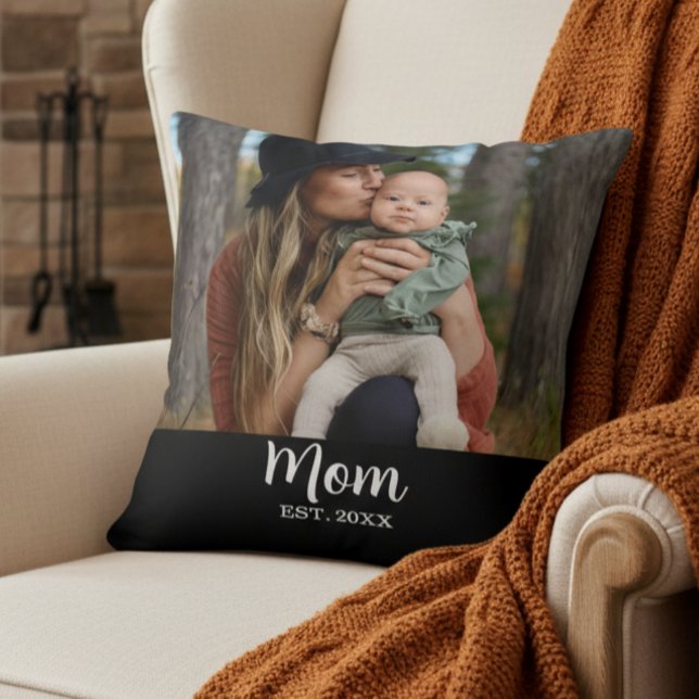 Mamma Est. Skript Foto  Kudde (Skapare uppladdad)