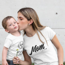 Mamma Est. Svart skript Heart | Anpassningsbar T Shirt