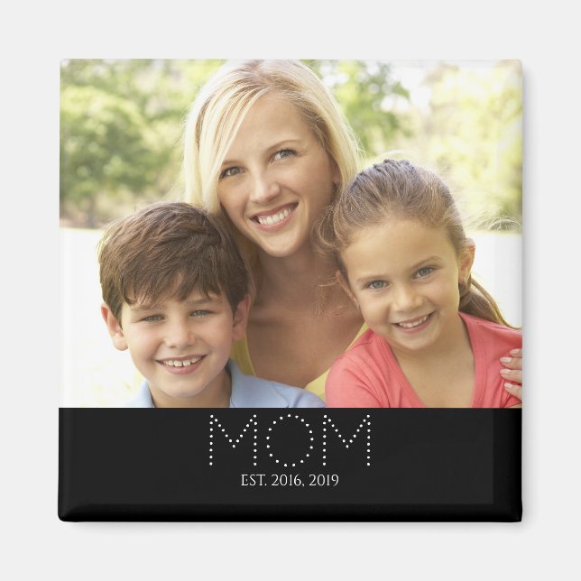 Mamma Establerad Foto Magnet Present (Framsidan)