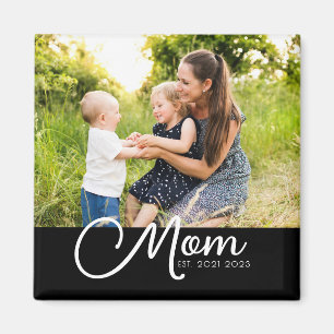 Mamma Establerad Foto Present Magnet