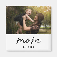 Mamma Establerad Foto Present Magnet