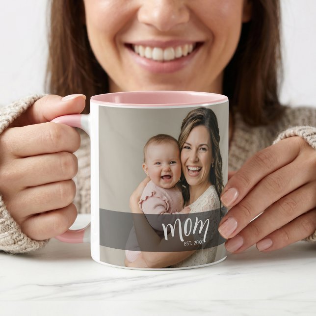 Mamma Establerad Foto Present till Ny Mamma Mugg (Skapare uppladdad)