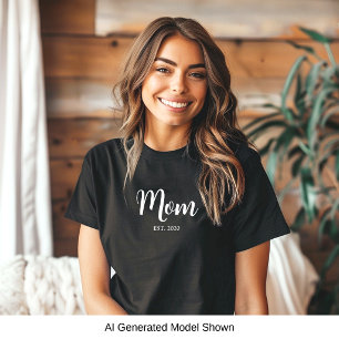 Mamma Establerad Ny Mamma Present T Shirt
