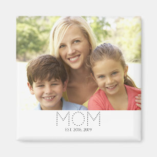 Mamma Establerade Foto Magnet Present