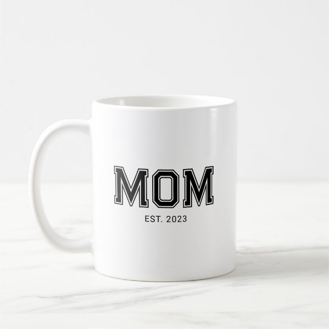 Mamma Establerade Ny Mamma Gåva Kaffe Kaffemugg (Vänster)