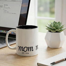 Mamma Establerade Ny Mamma Present Två-Tonad Mugg