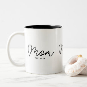Mamma Establerade Ny Mamma Present Två-Tonad Mugg