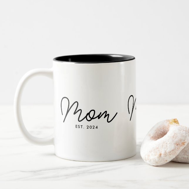 Mamma Establerade Ny Mamma Present Två-Tonad Mugg (Med munk)