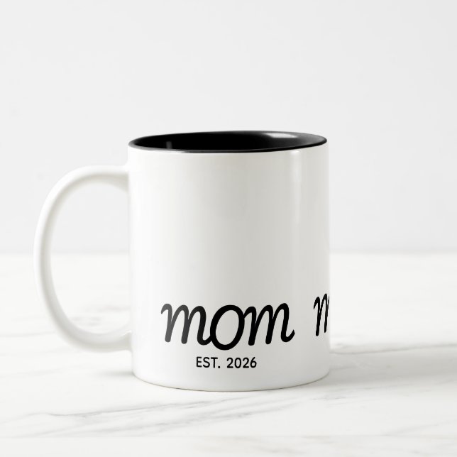 Mamma Establerade Ny Mamma Present Två-Tonad Mugg (Vänster)