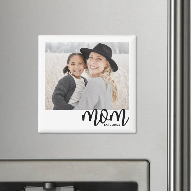 Mamma Establerat Foto Present Magnet (Mom Established Photo Gift magnet)