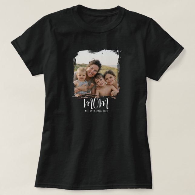 Mamma Established Script Foto T-Shirt (Design framsida)