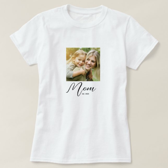 Mamma Established Script Foto T-Shirt (Design framsida)