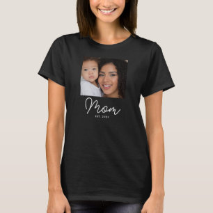 Mamma Established Script Foto T Shirt