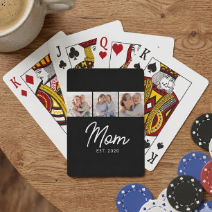 Mamma Established Script Svart 3 Foto Casinokort