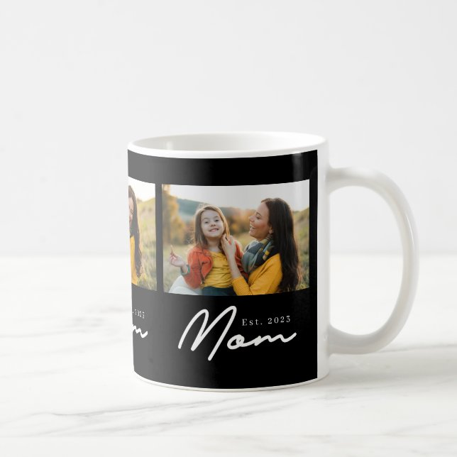 Mamma Established Script Svart 3 Foto Kaffemugg (Höger)