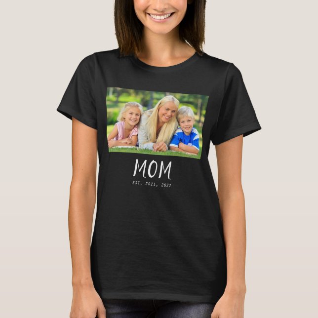 Mamma Establishing Script Foto T Shirt (Framsida)