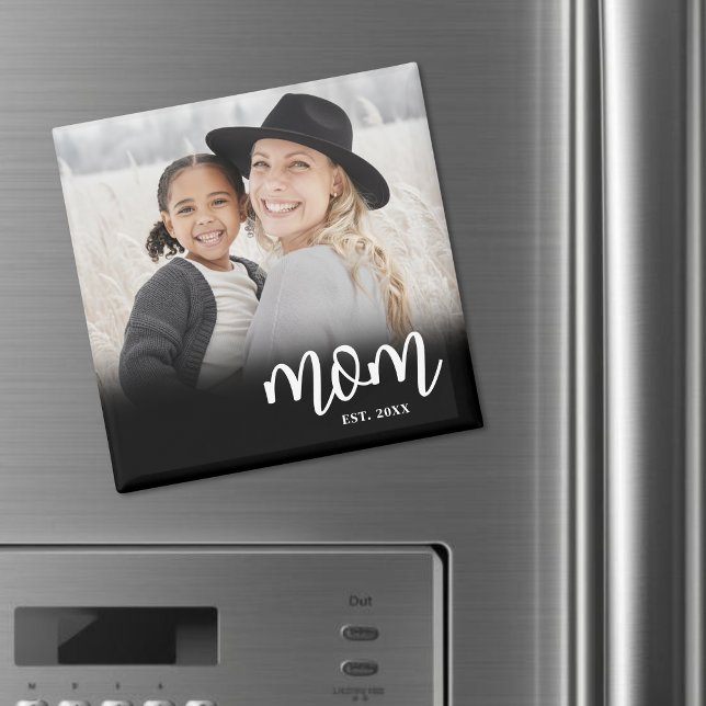 Mamma Estalished Foto Mors Dag Present Magnet (Mom Established Photo Mother's Day Gift magnet)
