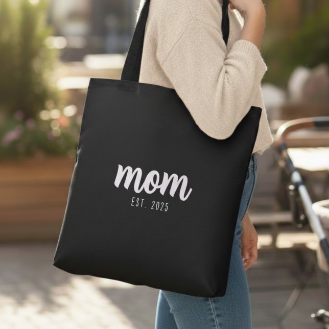 Mamma Estalished Ny Mamma Present Toteväska Tygkasse (Skapare uppladdad)
