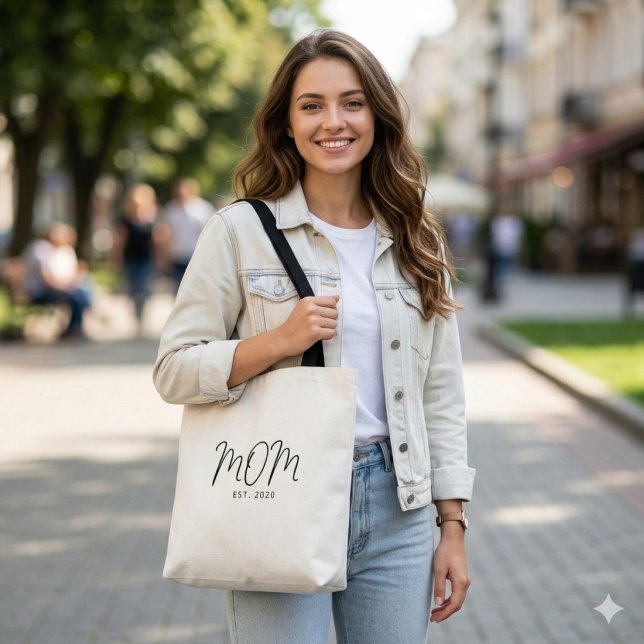 Mamma Estalished Ny Mamma Present Tygkasse (Skapare uppladdad)